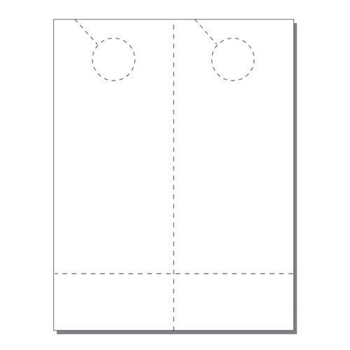 Print Your Own 2-up Laser Perforated Door Hangers with Coupon - 250pk