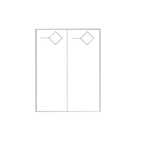 Print Your Own 2-up Laser Perforated Door Hangers with Diamond Holes - 250pk
