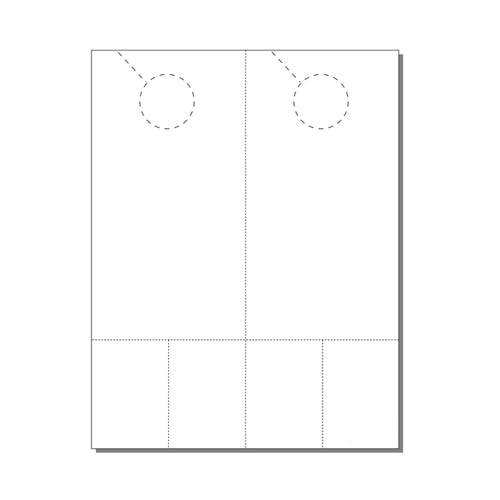 Print Your Own 2-up Laser Perforated Door Hangers with Double Coupons - 250pk