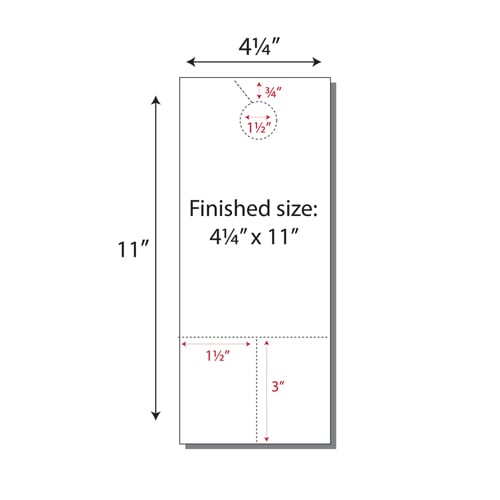 Print Your Own 2-up Laser Perforated Door Hangers with Double Coupons - 250pk