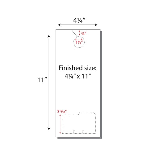 Print Your Own 2-up Laser Perforated Door Hangers with File Cards - 250pk