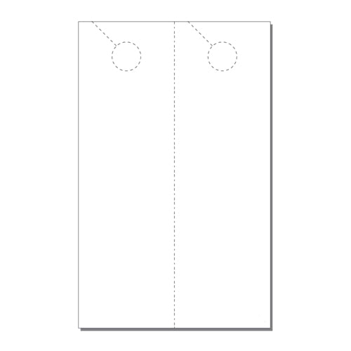 Print Your Own 2-up Laser Perforated Extra Long Door Hangers - 250pk