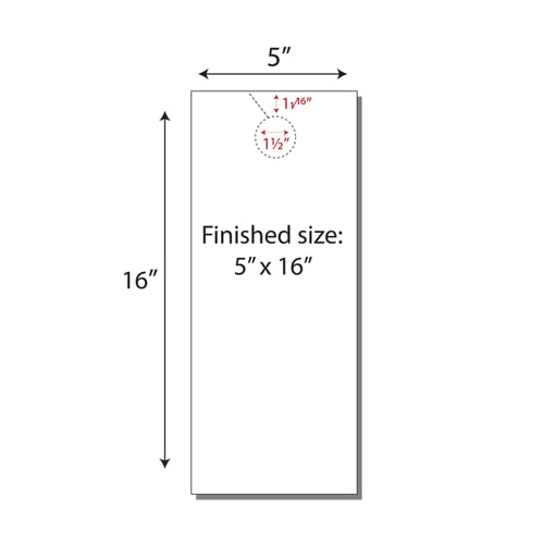 Print Your Own 2-up Laser Perforated Extra Long Door Hangers - 250pk