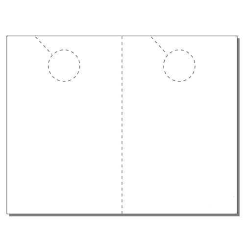 Print Your Own 2-up Laser Perforated Jumbo Door Hangers - 250pk