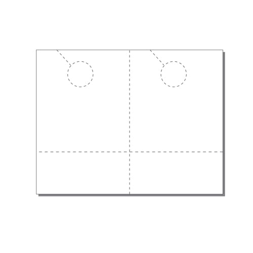 Print Your Own 2-up Laser Perforated Jumbo Door Hangers with Coupon - 250pk