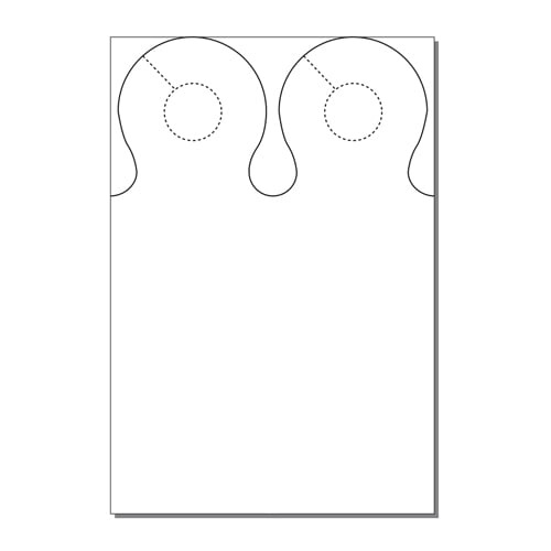 Print Your Own 2-up Laser Perforated Ring Door Hangers - 250pk