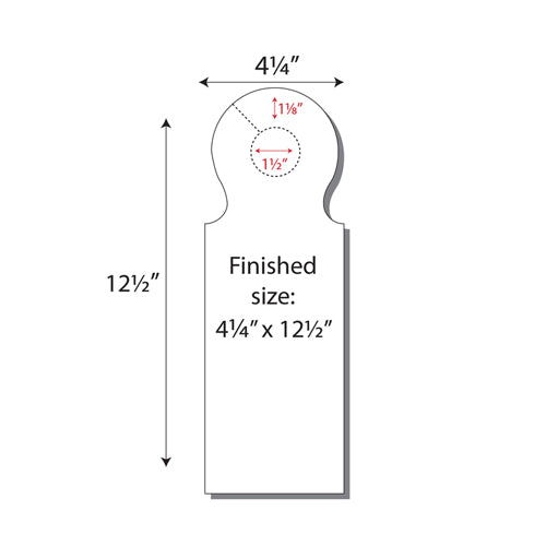 Print Your Own 2-up Laser Perforated Ring Door Hangers - 250pk