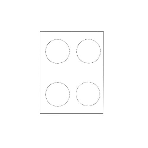 Print Your Own 3" 4-Up Button Blanks - 100 Sheets