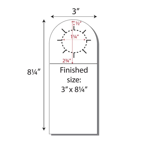 Print Your Own 3-up Arched Bottle Hangers - 250pk