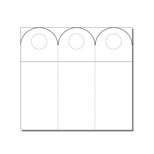Print Your Own 3-up Laser Perforated Arched Bottle Hangers - 250pk