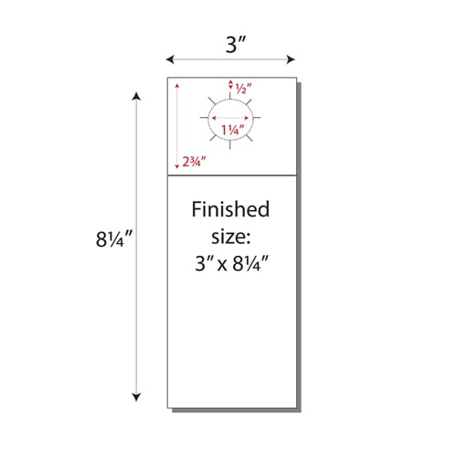 Print Your Own 3-up Laser Perforated Bottle Hangers - 250pk