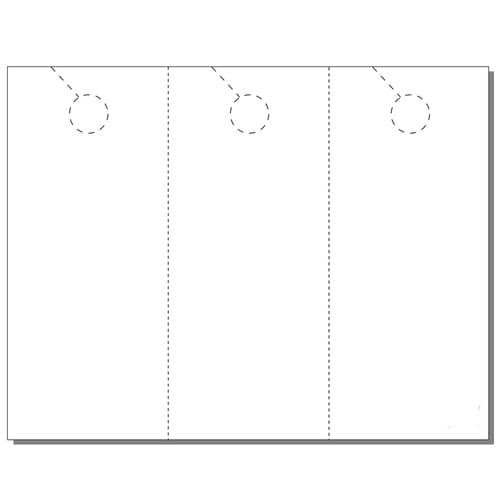 Print Your Own 3-up Laser Perforated Door Hangers - 250pk