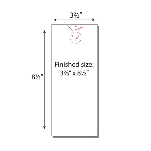 Print Your Own 3-up Laser Perforated Door Hangers - 250pk