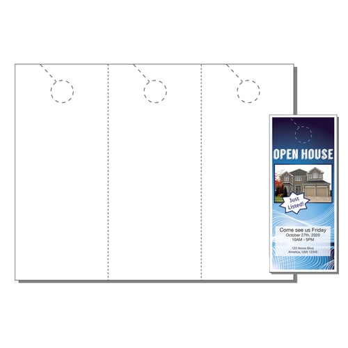 Print Your Own 3-up Door Hangers - 250pk