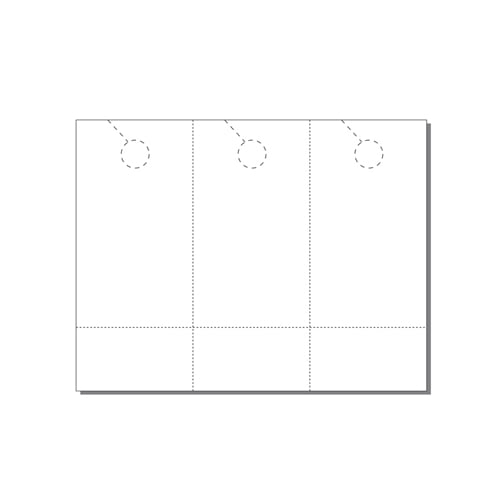 Print Your Own 3-up Laser Perforated Door Hangers with Coupon - 250pk