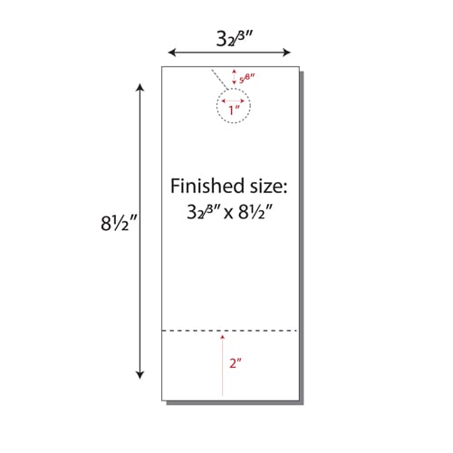 Print Your Own 3-up Laser Perforated Door Hangers with Coupon - 250pk