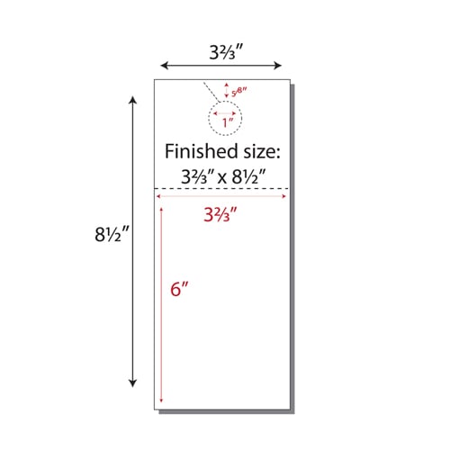 Print Your Own 3-up Laser Perforated Door Hangers with Post Cards - 250pk