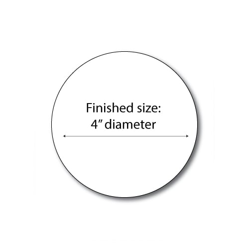 Print Your Own 4" 4-Up Button Blanks - 100 Sheets