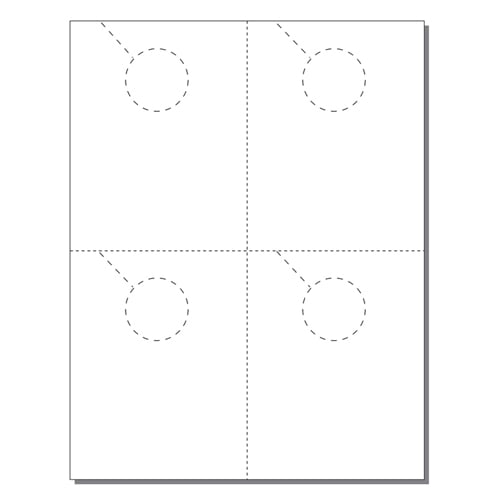 Print Your Own 4-up Laser Perforated Door Hangers - 250pk