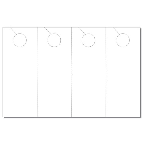 Print Your Own 4-up Laser Perforated Door Hangers on 8.5" x 13" Paper - 250pk