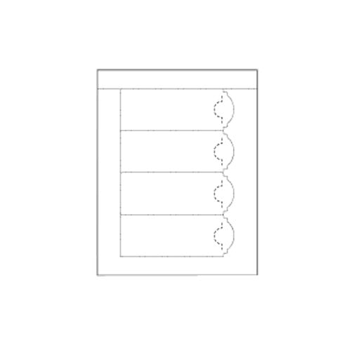 Print Your Own 4-Up Small Book Marks - 250 Sheets