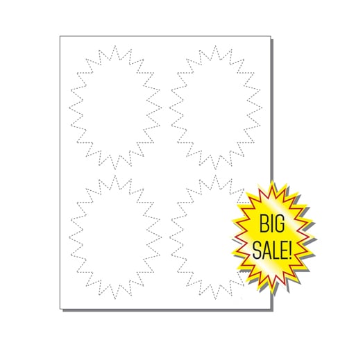 Print Your Own 4-Up Starburst - 250 Sheets