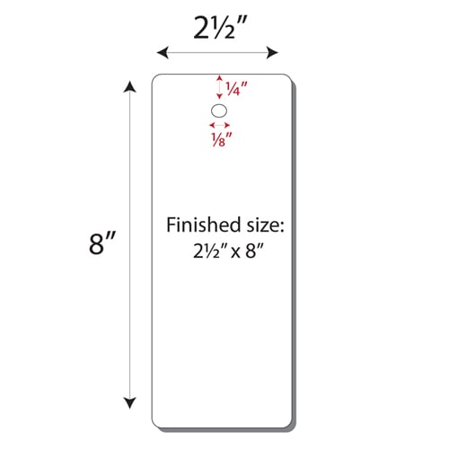 Print Your Own Large Book Marks - 250 Sheets