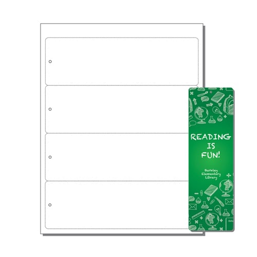 Print Your Own Large Book Marks - 250 Sheets