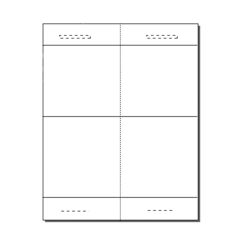Print Your Own Perforated 2-Up Tri-Fold Table Tent - 250 Sheets