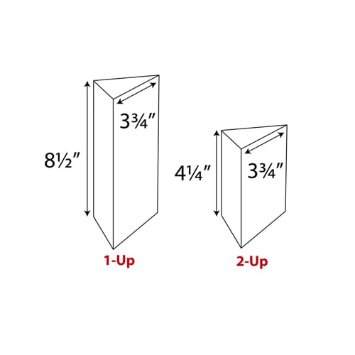 Print Your Own Perforated 2-Up Tri-Fold Table Tent - 250 Sheets