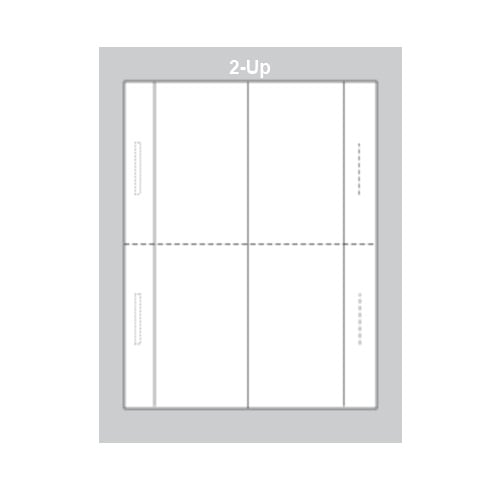 Print Your Own Perforated Short Horizontal 2-Up Table Tent - 250 Sheets