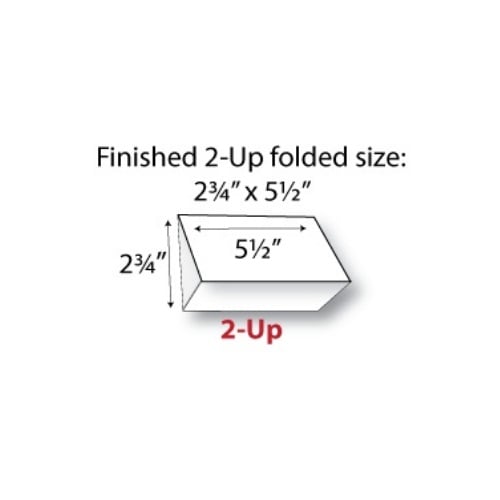 Print Your Own Perforated Short Horizontal 2-Up Table Tent - 250 Sheets