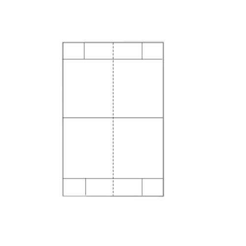 Print Your Own Perforated Tall Horizontal 2-Up Tri-Fold Table Tent - 250 Sheets