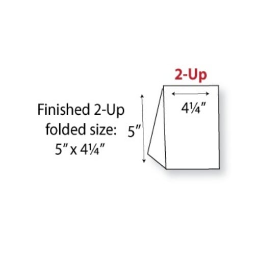 Print Your Own Perforated Tall Horizontal 2-Up Tri-Fold Table Tent - 250 Sheets