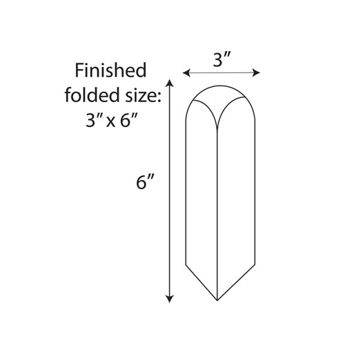 Print Your Own Short 1-Up Tri-Fold Arc Table Talker - 250 Sheets