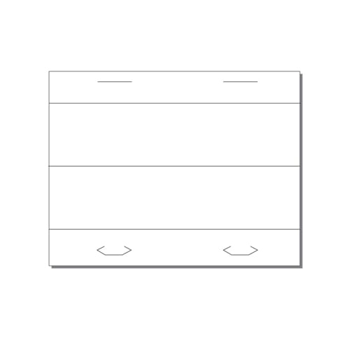 Print Your Own Short Horizontal 1-Up or 2-Up Horizontal Tri-Fold Table Tent - 250 Sheets