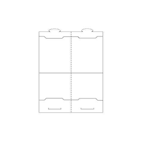 Print Your Own Standard Horizontal 2-Up Perforated Tri-Fold Table Tent - 250 Sheets