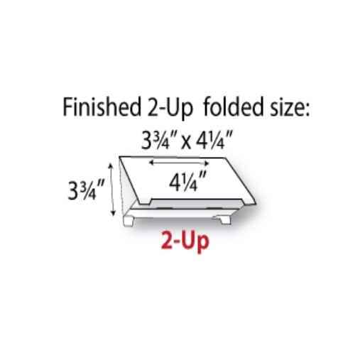 Print Your Own Standard Horizontal 2-Up Perforated Tri-Fold Table Tent - 250 Sheets