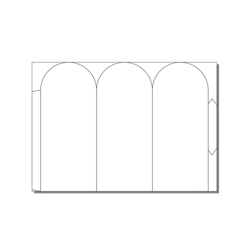 Print Your Own Tall 1-Up Tri-Fold Arc Table Talker - 250 Sheets