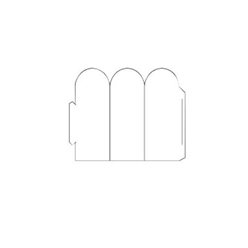 Print Your Own Tall 1-Up Tri-Fold Arc Table Talker - 250 Sheets