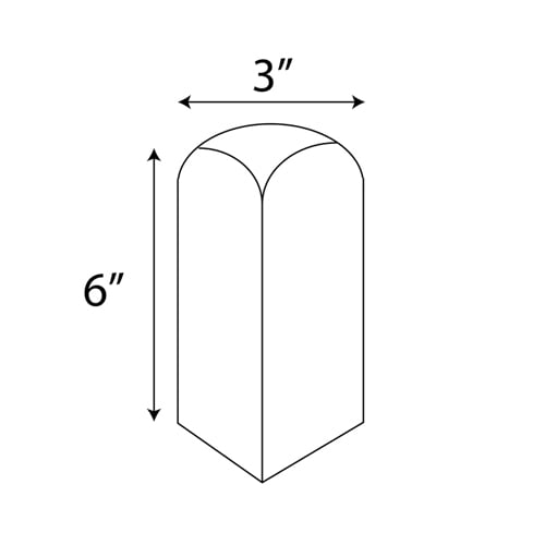 Print Your Own Vertical Round Edge 1-Up Tri-Fold Table Tent - 250 Sheets