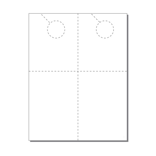 Print Your Own 2-up Laser Perforated Door Hangers with Post Cards - 250pk