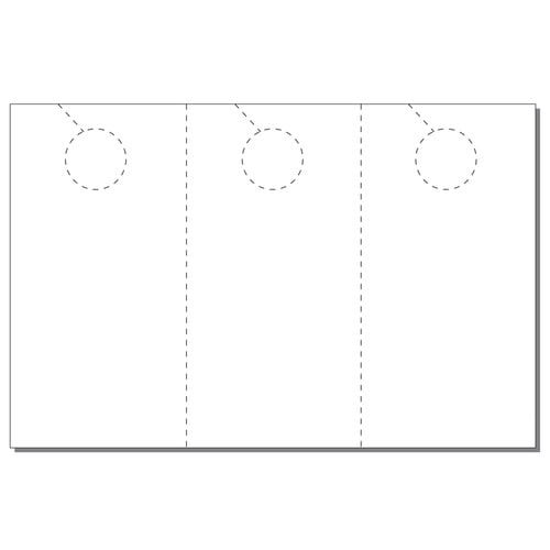 Print Your Own 3-up Laser Perforated Jumbo Door Hangers - 334pk