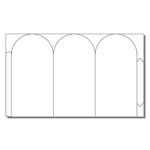 Print Your Own Short 1-Up Tri-Fold Arc Table Talker - 250 Sheets