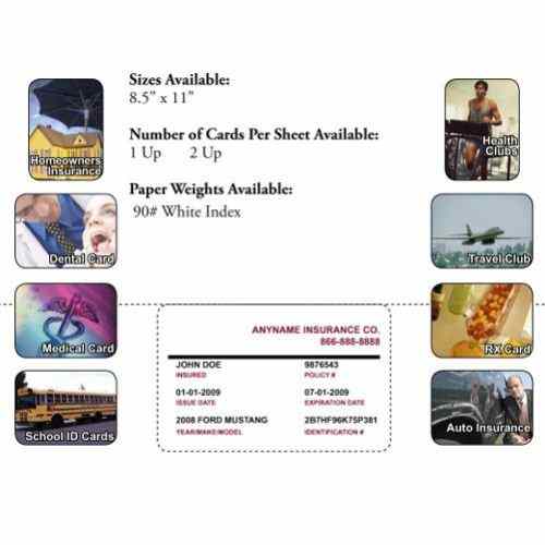 Printable Glossy Identification Cards 2up (Front)