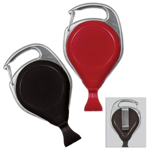 Pro-Reel Carabiner Style Badge Reel with Belt Clip