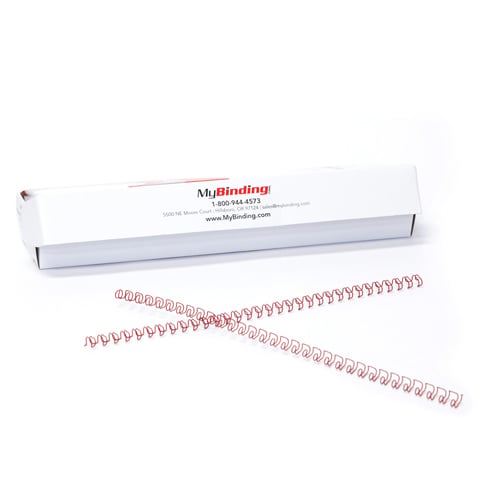 Red 1/4" 3:1 Pitch Twin Loop Wire - 100pk