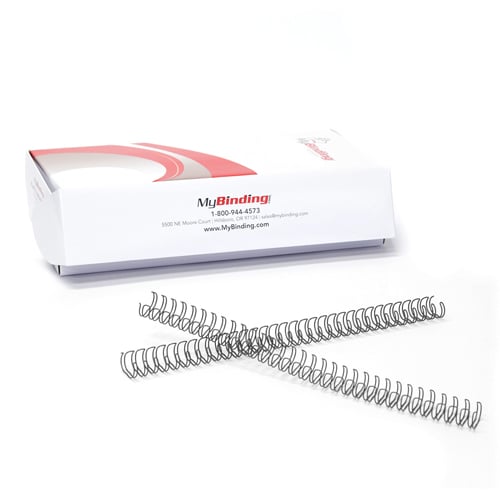Gray 7/16" 3:1 Pitch Twin Loop Wire - 100pk