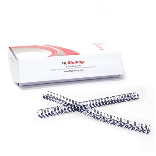 Navy 7/16" 3:1 Pitch Twin Loop Wire - 100pk