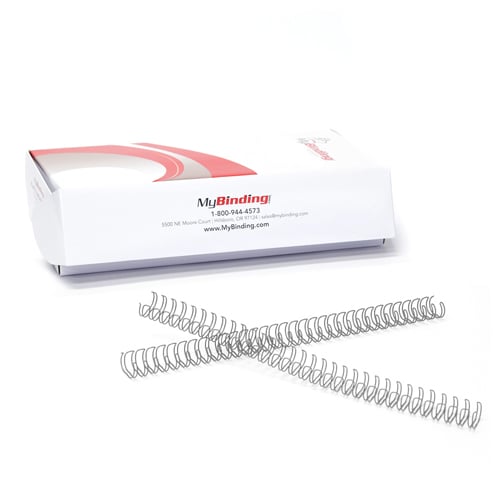 Silver 7/16" 3:1 Pitch Twin Loop Wire - 100pk